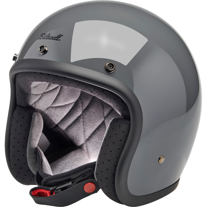 BILTWELL HELMET BONANZA Gloss Grey Front - Driven Powersports