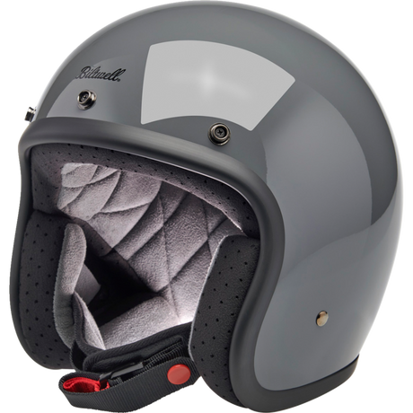 BILTWELL HELMET BONANZA Gloss Grey Front - Driven Powersports