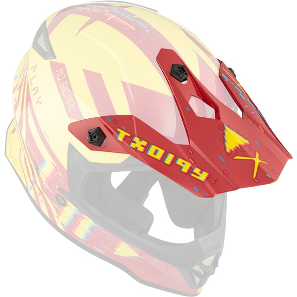 CKX Peak for TX019Y Helmet Error Red/Yellow Matte - Driven Powersports