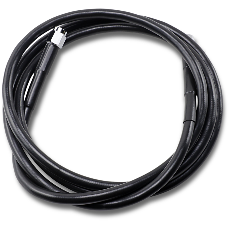 DRAG SPECIALTIES BLACK S/S BRAKE LINE 68" Front - Driven Powersports