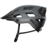 SENA M1 EVO SENA MTB HELMET Matte Gray Left Side - Driven Powersports