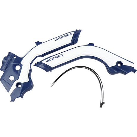 ACERBIS FRAME GRDS TC125/250 Blue/White Front - Driven Powersports