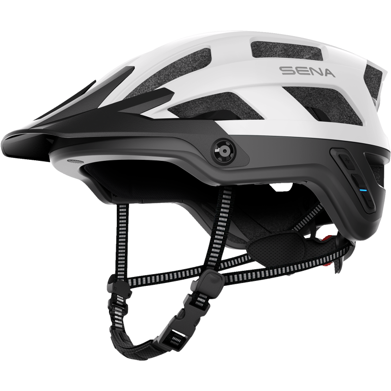 SENA M1 EVO SENA MTB HELMET Matte White Front - Driven Powersports