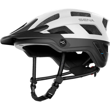 SENA M1 EVO SENA MTB HELMET Matte White Front - Driven Powersports