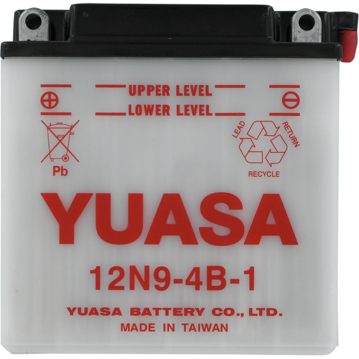 YUASA 12N9-4B-1 CONVENTIONAL 12 VOLT 3/4 Front - Driven Powersports