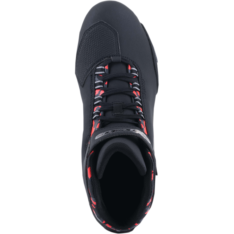 ALPINESTARS SHOE SEKTOR WP Black/Dark Gray/Fluo Red Top - Driven Powersports