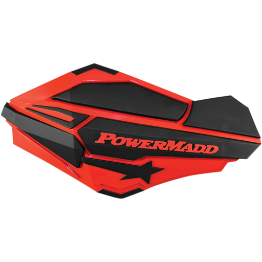 POWERMADD SENTINEL HANDGUARDS Red/Black Front - Driven Powersports