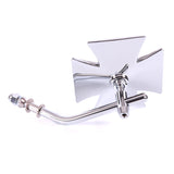 MALTESE CROSS DIE MIRROR Chrome - Driven Powersports