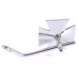 MALTESE CROSS DIE MIRROR Chrome - Driven Powersports