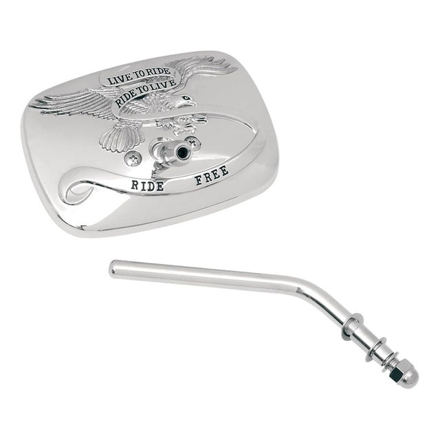 LIVE TO RIDE MIRROR LTR RF F CHR HAR (CHROME) Flat Chrome - Driven Powersports