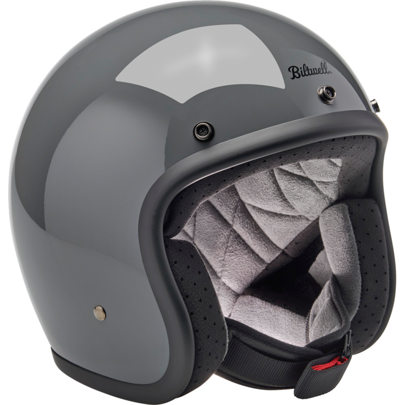 BILTWELL HELMET BONANZA Gloss Grey Front - Driven Powersports