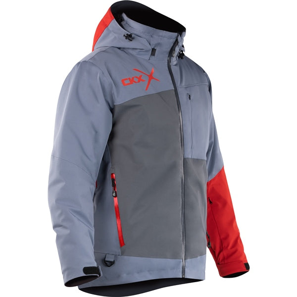 CKX Alaska Men Jacket MY23 - Gray/Red L Gray, Red L - Driven Powersports