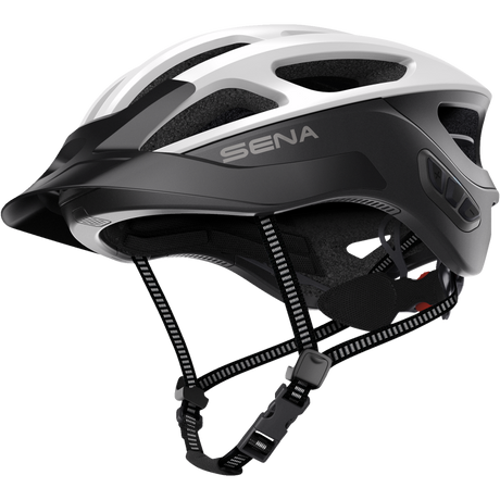 SENA CYCLING HELMET R1 EVO Matte White Front - Driven Powersports