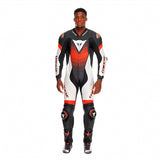 Dainese Laguna Seca 6 Suit - Men Black/White/Red 44 - Driven Powersports