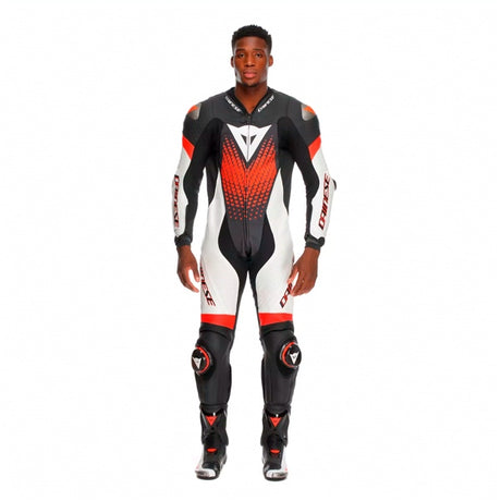 Dainese Laguna Seca 6 Suit - Men Black/White/Red 56 - Driven Powersports