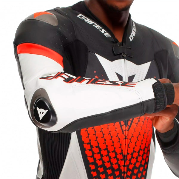 Dainese Laguna Seca 6 Suit - Men Black/White/Red 44 - Driven Powersports