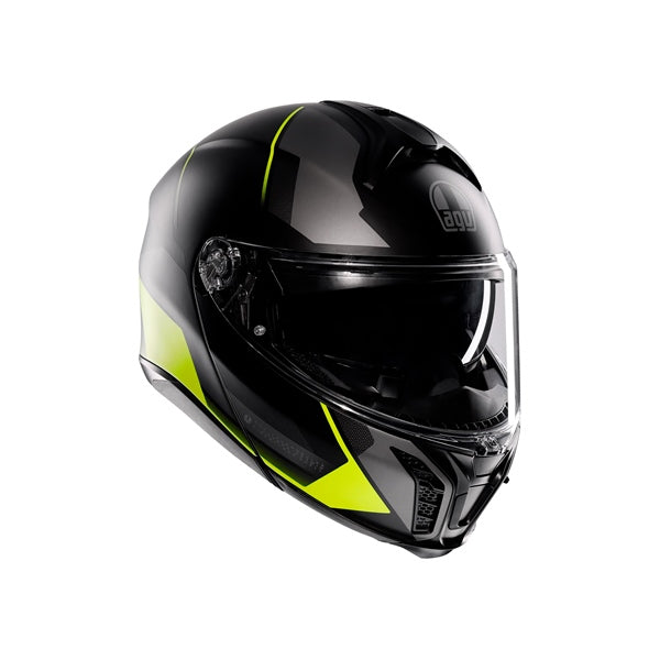 AGV HELM T-MODULAR PERCEP MAT BK/FLUO Yellow 2XL - Driven Powersports