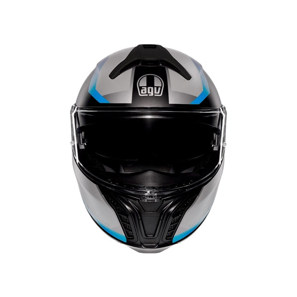 AGV HELM T-MODULAR STRAY Matte Black/Gray/Blue 2XL - Driven Powersports