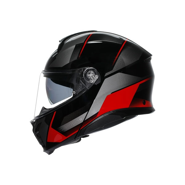 AGV HELM T-MODULAR PERCEP Black/Red 2XL - Driven Powersports