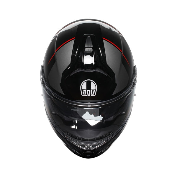 AGV HELM T-MODULAR PERCEP Black/Red 2XL - Driven Powersports