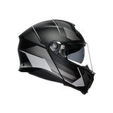 AGV HELM T-MODULAR PERCEP Matte Black/Silver 2XL - Driven Powersports