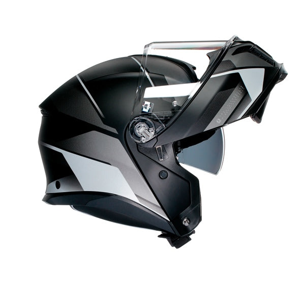 AGV HELM T-MODULAR PERCEP Matte Black/Silver 2XL - Driven Powersports