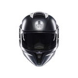 AGV HELM S-MODULAR RESIA Matte Gray/Silver/Red 2XL - Driven Powersports