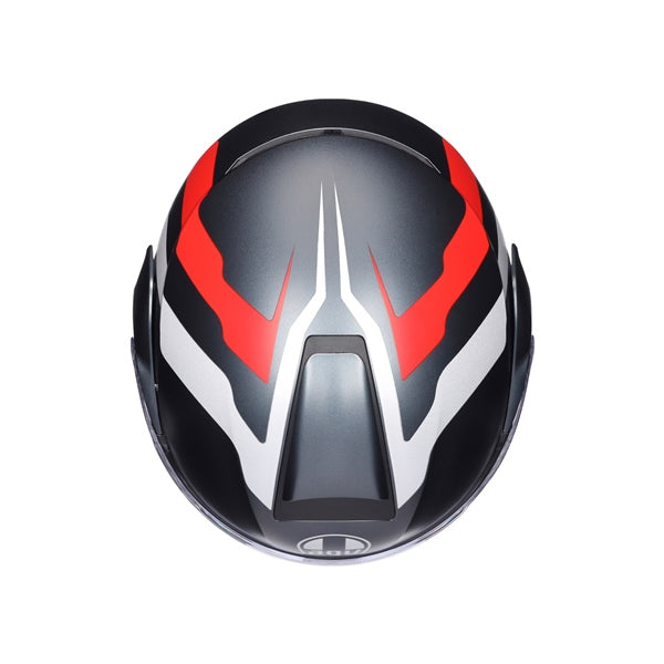 AGV HELM S-MODULAR RESIA Matte Gray/Silver/Red 2XL - Driven Powersports