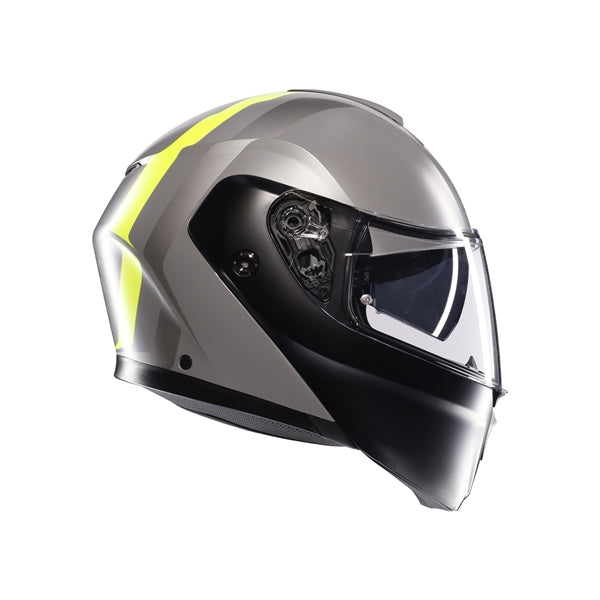 AGV HELM S-MODULAR RESIA MAT GY/BK/FL Yellow 2XL - Driven Powersports