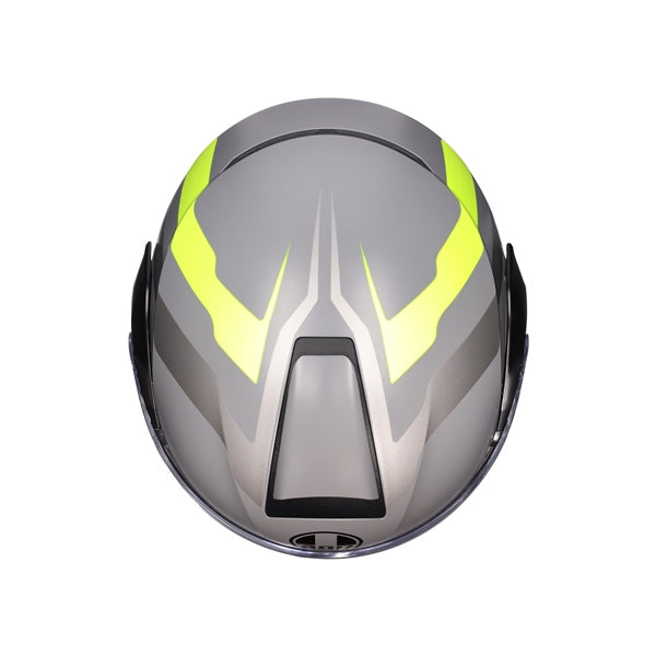 AGV HELM S-MODULAR RESIA MAT GY/BK/FL Yellow 2XL - Driven Powersports
