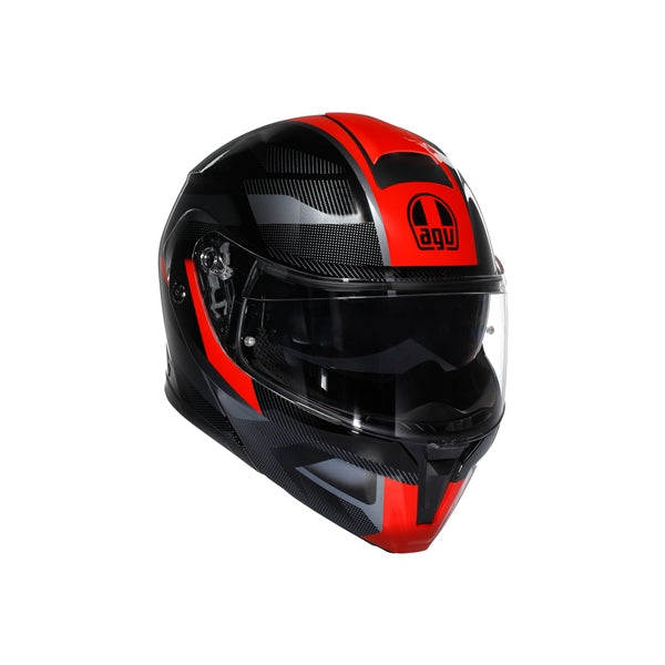 AGV HELM S-MODULAR LEDRO Black/Red 2XL - Driven Powersports