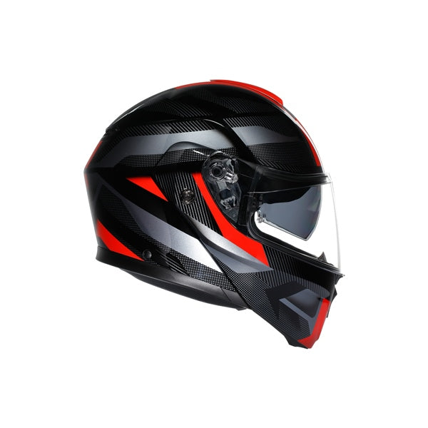 AGV HELM S-MODULAR LEDRO Black/Red 2XL - Driven Powersports