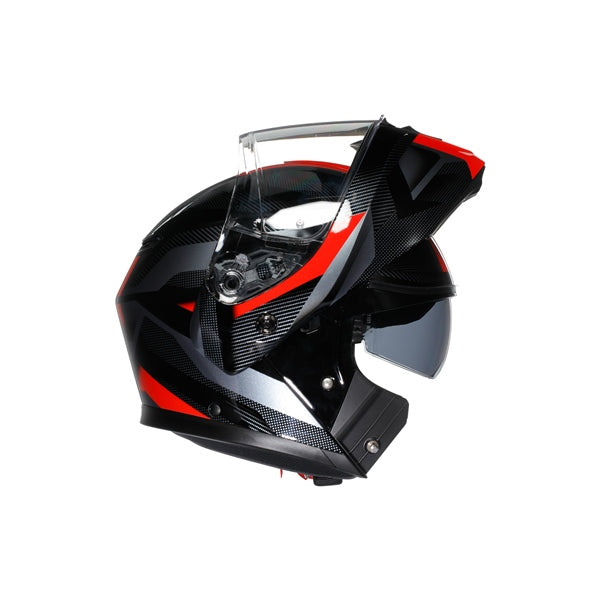 AGV HELM S-MODULAR LEDRO Black/Red 2XL - Driven Powersports