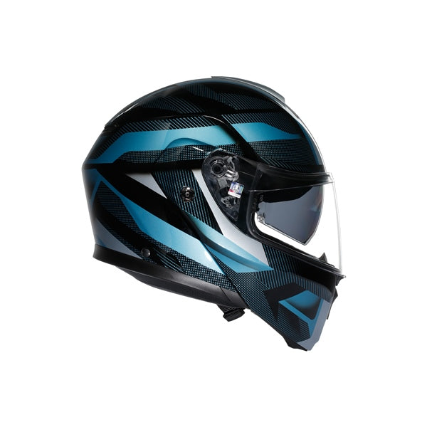 AGV HELM S-MODULAR LEDRO MAT BK/POWDE Blue 2XL - Driven Powersports
