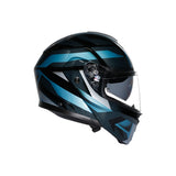 AGV HELM S-MODULAR LEDRO MAT BK/POWDE Blue 2XL - Driven Powersports