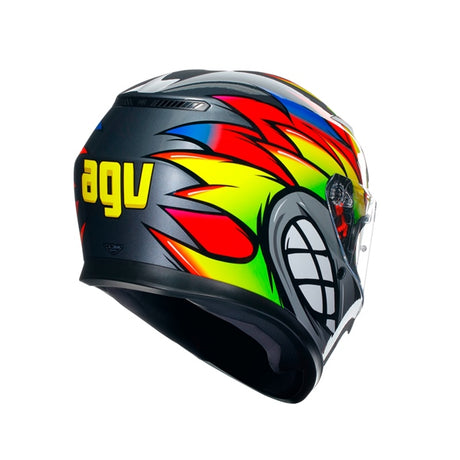 AGV HELM K3 BIRDY 2.0 Gray/Yellow/Red 2XL - Driven Powersports