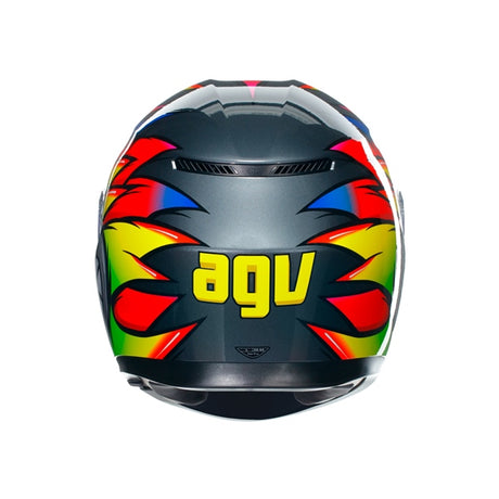 AGV HELM K3 BIRDY 2.0 Gray/Yellow/Red 2XL - Driven Powersports