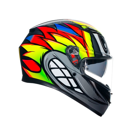 AGV HELM K3 BIRDY 2.0 Gray/Yellow/Red 2XL - Driven Powersports