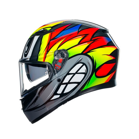 AGV HELM K3 BIRDY 2.0 Gray/Yellow/Red 2XL - Driven Powersports