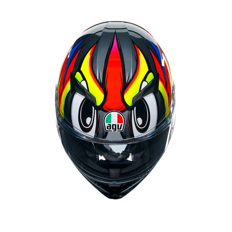 AGV HELM K3 BIRDY 2.0 Gray/Yellow/Red 2XL - Driven Powersports