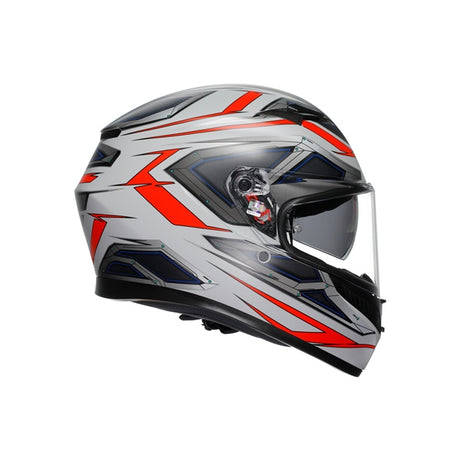 AGV HELM K3 SPACE MAT WH/FLUO Red 2XL - Driven Powersports