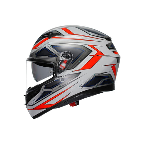 AGV HELM K3 SPACE MAT WH/FLUO Red 2XL - Driven Powersports