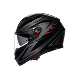 AGV HELM K3 SYTH Black/Red 2XL - Driven Powersports