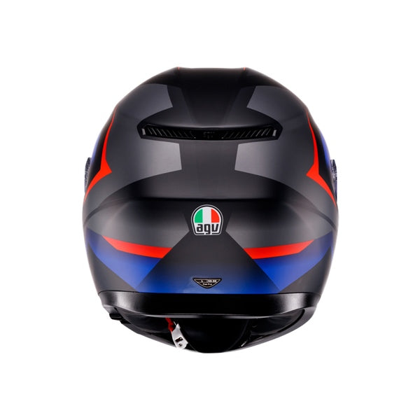 AGV HELM K3 STRIGA Matte Black/Blue/Red 2XL - Driven Powersports