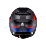 AGV HELM K3 STRIGA Matte Black/Blue/Red 2XL - Driven Powersports