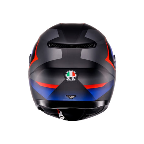 AGV HELM K3 STRIGA Matte Black/Blue/Red 2XL - Driven Powersports