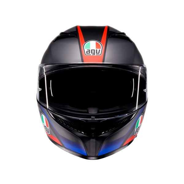 AGV HELM K3 STRIGA Matte Black/Blue/Red 2XL - Driven Powersports