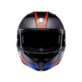 AGV HELM K3 STRIGA Matte Black/Blue/Red 2XL - Driven Powersports