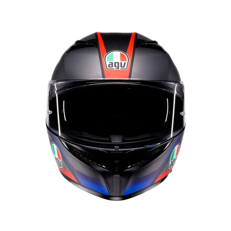 AGV HELM K3 STRIGA Matte Black/Blue/Red 2XL - Driven Powersports