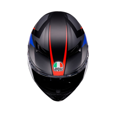 AGV HELM K3 STRIGA Matte Black/Blue/Red 2XL - Driven Powersports